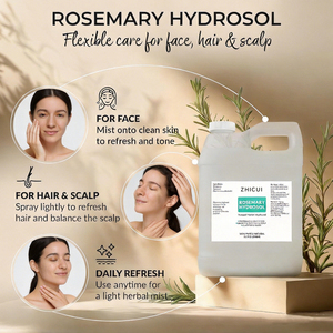 Tónico Facial 100% Puro de Romero Hidrolizado, Agua Botánica Natural Sin Alcohol para Rostro, Cabello y Cuero Cabelludo, Equilibra la Piel Grasa - Product Image 4