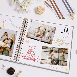 Mini album photo de mariage personnalisé professionnel avec accessoires personnalisés de haute qualité couverture en tissu unique - Product Image 1