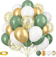 Ensemble de ballons en latex bleu et blanc avec ballons à confettis, 12 pouces, ballons de fête épaissis pour les décorations d'anniversaire, de mariage, de baby shower