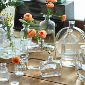 Style nordique moderne classique vente chaude bureau chambre <span class=keywords><strong>voiture</strong></span> décoration de bureau Mini <span class=keywords><strong>Vase</strong></span> en verre Transparent - Product Image 1