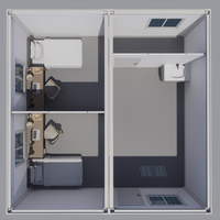 Kit de conteneur de garage modulaire préfabriqué de 20 pieds et 40 pieds, kit de wagon préfabriqué, maisons mobiles préfabriquées