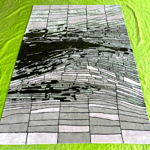 Modern Carpet Patchwork Floor Mat Home Decor Luxury <b>Hand</b> <b>Tufted</b> Wool Carpet Custom Designer <b>Rugs</b> Manufacturer India - Product Image 1