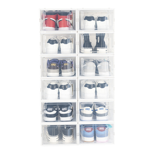 Stackable giày trong suốt Giá đa-màu rõ ràng nhựa hiển thị trường hợp đối với trang chủ tổ chức - Product Image 1