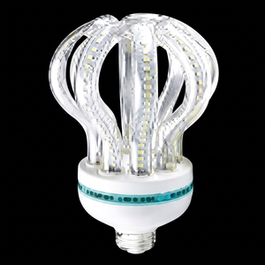 หลอดไฟรูปทรงดอกบัว 32W CFL ขั้ว E27 6000K แสงเดย์ไลท์ ใช้งานได้ 8000 ชั่วโมง AC85-265V ฐานพลาสติก รับประกัน 2 ปี 2200 ลูเมนส์ สีขาว Ra80 - Product Image 1
