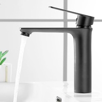 Grifo de Lavabo Moderno de Aleación de Zinc Dorado, Monomando de Un Solo Orificio, Mezclador de Agua Fría y Caliente para Proyectos de Apartamentos