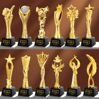 Trophée Multi-Types Étoile en Cristal et Résine Métal, Design Personnalisé Haut de Gamme, Vente en Gros 2024