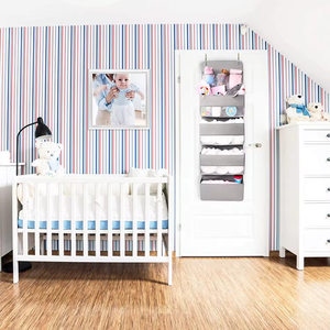 Organisateur de rangement mural personnalisé avec 4 grandes poches et 3 petites poches en filet Sac de rangement pliable au-dessus de la porte avec crochet - Product Image 5