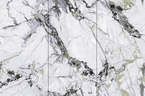 공장 공급 핫 세일 그레이 폴리쉬드 신터드 스톤 포세린 슬랩 3200x1600x12mm 고급 대리석 느낌 조리대 TV 배경 - Product Image 5