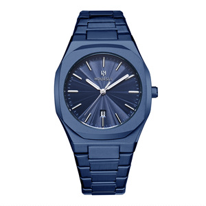 Reloj <span class=keywords><strong>de</strong></span> <span class=keywords><strong>Noche</strong></span> para Hombre <span class=keywords><strong>de</strong></span> Lujo y Alta Calidad, en Acero Inoxidable Azul Plateado, con Función <span class=keywords><strong>de</strong></span> Fecha - Product Image 6