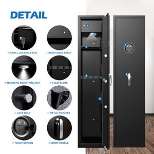 Tùy chỉnh kim loại lưu trữ súng an toàn hộp với bàn phím điện tử & sinh trắc học Khóa vân tay không thấm nước & Chống Trộm - Product Image 5