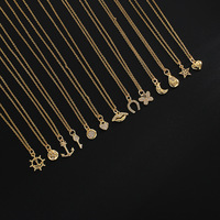 Collier pendentif en acier inoxydable plaqué or 18 carats pour femmes, tendance, multicouche, cœur, croix, chaîne carrée, cadeau en gros