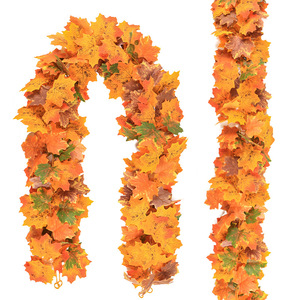 Hirohi Artificial Maple <b>Leaves</b> Garland 6ft Fall <b>Decor</b> for Halloween Christmas <b>Wall</b> Hanging - Product Image 3