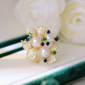 ขาตั้งแหวนเงินแท้ S925 พร้อมลูกปัดกลมขนาด 7-10 มม. อุปกรณ์ทำเครื่องประดับวินเทจ DIY 10085 ไข่มุกเม็ดเดี่ยว - Product Image 4