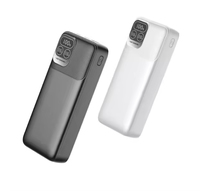 Banco de Energía de Carga Rápida Multi-Capacidad 10000-20000mAh con Pantalla LED y Cables Integrados, Cargador Portátil para Teléfono Móvil