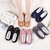 Femme Filles Chaud Mignon Fourrure Épaisse Polaire Peluche Intérieur Sol Antidérapant Chausson Chaussette