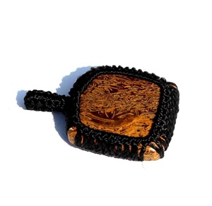 Acheter Sange Maryam Jaspe Cabochon Macramé Cordon Wrap Pierre Pendentif Cristal Pierres de Guérison Piedras Naturales - Product Image 2