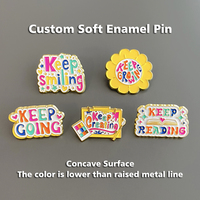 Fabricant sans minimum métal fer alliage de zinc moulé découpé personnalisé dur émail doux or Anime dessin animé broches métal Logo Badges