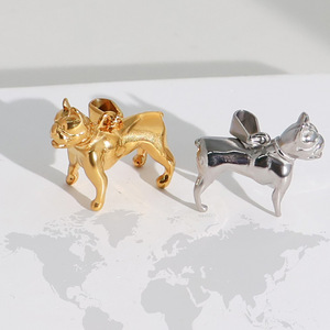 Poder Dorado |   Colgantes de Acero Inoxidable Chapados en Oro PVD de 18K |   Dijes de Pistola, Araña, Perro, Pirámide y Mancuerna para la Creación de Joyas - Product Image 6