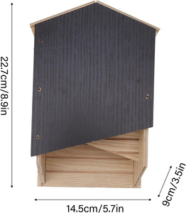 Nichoir en bois pour oiseaux sauvages - Habitat pour oiseaux mobile et écologique LONGGAO LG-BL26002 - Product Image 4