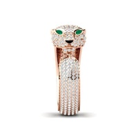 Bague léopard, en argent Sterling 925 avec pierre CZ, Design Animal, personnalisé, pour hommes