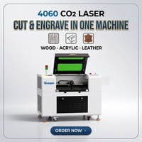 Machine de gravure laser CO2 4060 400x600mm 60W-100W Ruida, nouvelle découpeuse et graveuse laser pour bois, acrylique, MDF, caoutchouc, cuir, papier