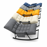 Fauteuil de loisirs moderne capitonné, best-seller - Structure en acier recouverte de tissu, capacité de charge 150-200 kg, confortable, pour salon
