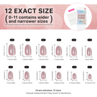 AIERFEI Faux Ongles Souples en Gel de Haute Qualité Effet Œil de Chat Ovale Taupe Fumé 24 Pièces Vente Directe Usine