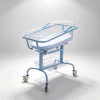 Lit d'enfant mobile médical, chariot à bascule réglable en hauteur, lit transparent en acrylique pour nouveau-né, pour hôpital, centre de soins post-partum