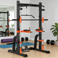 Rack de musculation multifonctionnel avec machine Smith, équipement complet d'entraînement de force pour la maison, banc de musculation et rack à squats