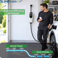 Station de recharge AC de type 2 SHINEYOU, directement de l'usine, IEC-61851-1 J1772, prise Nema 5 50 personnalisée, 32A 22KW, chargeur EV portable de niveau 2