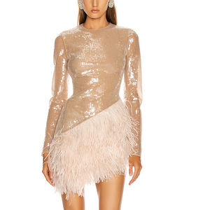 Abito da ballo da <span class=keywords><strong>principessa</strong></span> abito da <span class=keywords><strong>donna</strong></span> sexy con finiture in piuma e paillettes abito da <span class=keywords><strong>donna</strong></span> abiti da <span class=keywords><strong>donna</strong></span> - Product Image 1