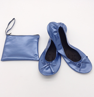 Ballerines pour femmes bleu marine personnalisées OEM légères été/automne chaussures plates avec motif imprimé