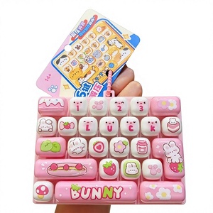 Cute Animal Fidget <b>Keyboard</b> Keychain Stress Relief Clicker 26 Key Mini <b>Kawaii</b> Decompression Pendant for Kids Adults Sensory Gift - Product Image 5