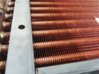 Radiateur industriel en cuivre à ailettes pour machines de lavage et de séchage (diamètre de tube 12,7 mm 15,88 mm)