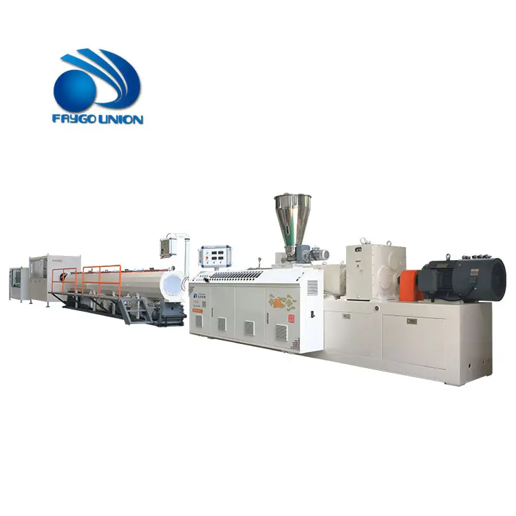 Faygo Union 75 ~ 315mm UPVC / PVC máquina de línea de producción de extrusión de tubos de plástico
