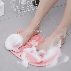Tapis de douche antidérapant en silicone pour le dos et les pieds, avec ventouses, pour massage et exfoliation - Product Image 5