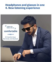 Gafas Inteligentes de Traducción de Audio con Bluetooth, Altavoces de Oído Abierto, Música y Llamadas Manos Libres, Gafas Tecnológicas Ligeras y Portátiles