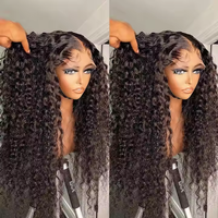 Perruques Lace Front Afro Kinky Curly en Cheveux Humains de 8 à 30 Pouces, Cheveux Vierges, Perruque Frontale HD Transparente avec Cheveux de Bébé
