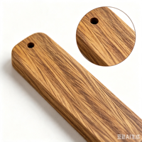 Étiquette en bois naturel à graver soi-même avec trous pré-percés, étiquette en bois massif rectangulaire à coins arrondis