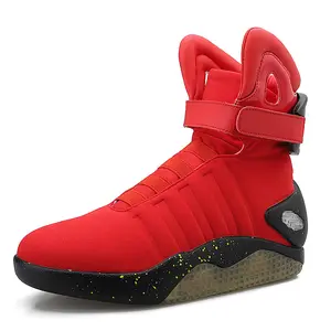 Original High Quality Three Mode USB Charging LED High Top Basketball Sneakers Back to Future Shoes