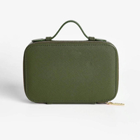 Trousse de Maquillage Portable en Cuir PU avec Fermeture Éclair, Indispensable pour les Voyages, Personnalisable, pour Femmes, Étui Professionnel pour Pinceaux