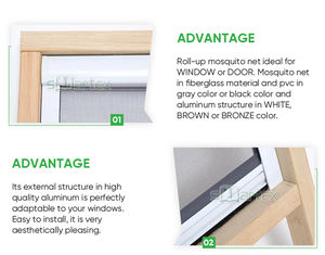 Ventana de pantalla de fibra de vidrio de insecto retráctil rodillo de aleación de aluminio DIY con malla de fibra de vidrio - Product Image 4