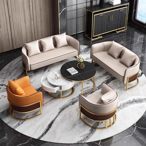 Vendita calda divano moderno luce di lusso sala per il tempo libero divano divano divano divano in pelle divano - Product Image 4