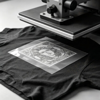 Étiquettes thermocollantes carrées/rectangulaires personnalisées de haute qualité, écologiques, découpées au laser et imprimées, pour t-shirts et vêtements
