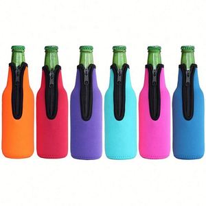 Funda de Neopreno para Botellas de Cerveza con Cierre, Diseño Personalizado, Económica y en Oferta, Funda Portátil para Botellas de Cerveza - Product Image 1