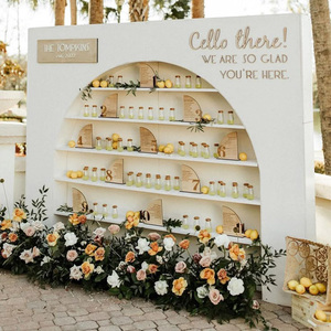 Mur à <span class=keywords><strong>Champagne</strong></span> Personnalisé et Moderne, avec Boîte à Fleurs en Verre, Support pour Événements, Idéal Mariage ou Fête d'Anniversaire - Product Image 4