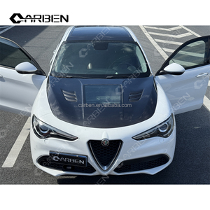 Cofano in Fibra di Carbonio, Stile Trasparente, Copertura Motore Anteriore QV per <span class=keywords><strong>Alfa</strong></span> Romeo <span class=keywords><strong>Stelvio</strong></span> - Product Image 4