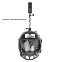 Support de fixation robuste et léger en plastique antichoc pour casque, idéal pour la moto et la prise de vue avec Insta360 X4