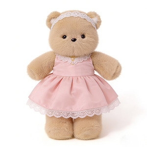 Ours en peluche moelleux avec jupe, ours en peluche marron personnalisé, jouet en peluche à personnaliser avec bandeau - Product Image 1