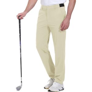 Rdruko Golf-Hose für Herren, Stretch, entspannte Passform, Khaki, US 38, Dry Fit, leichte Business-Freizeithose - Product Image 1